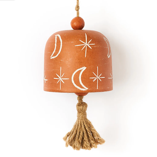 Moon & Stars Terracotta Bell