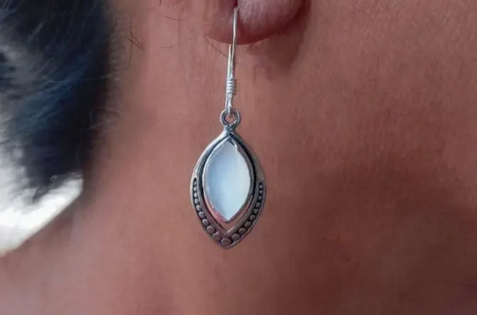 Translucent Earrings, Mother-Of-Pearl