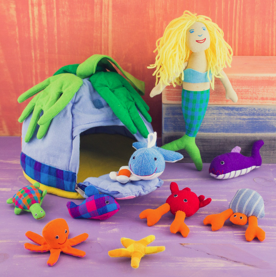Organic Cotton Playhouse Mermaid and Friends