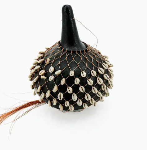 Music Shaker/Rattle, Cowrie Shell Gourd