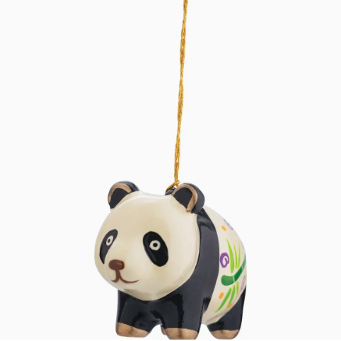 Panda Bear- Confetti Ceramic Ornament