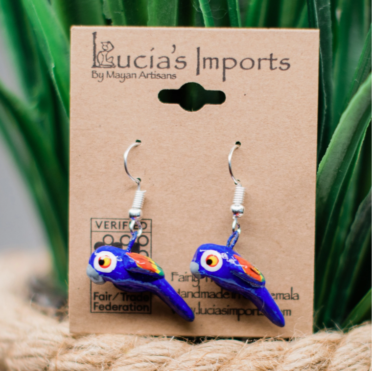 Parrot Ceramic Earrings