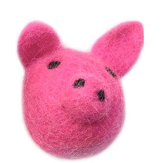 Pig Felt Ball Pet Toy