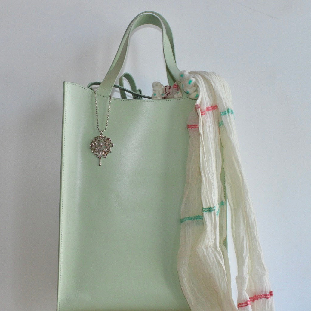 Pistachio Leather Shoulder Bag