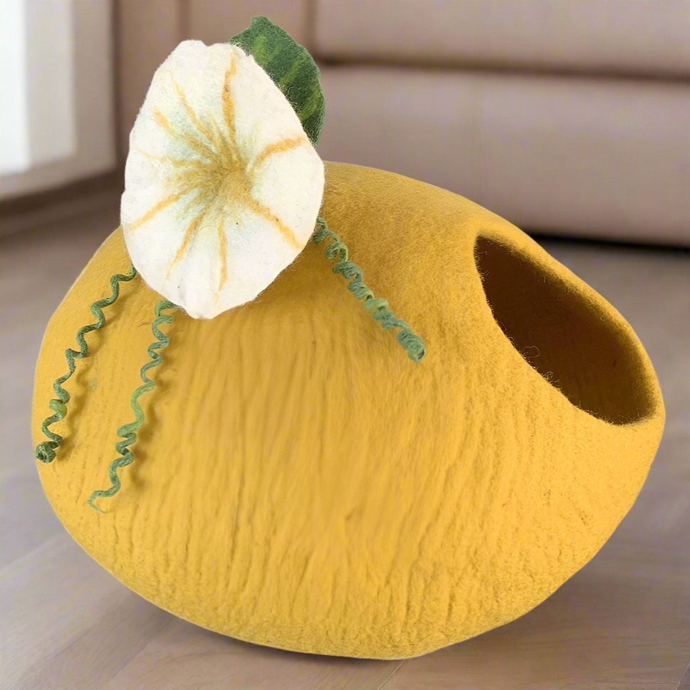 Pumpkin Felt Cat Cave
