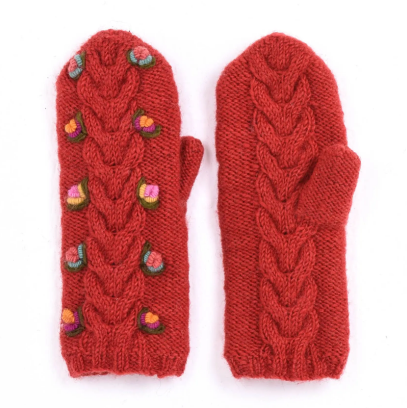 Ingrid Mittens Aurora Red