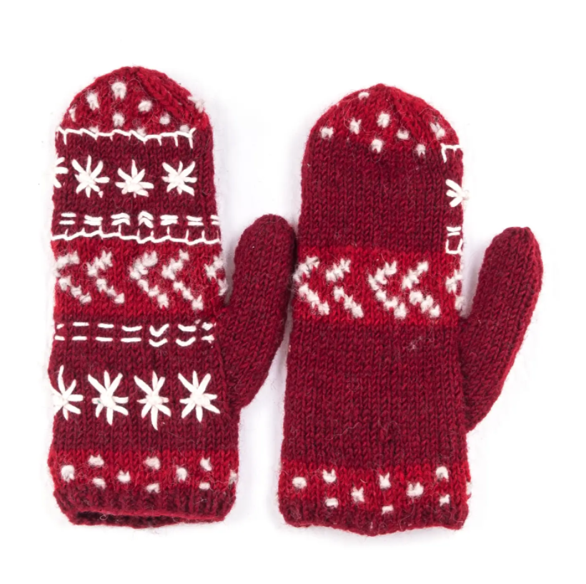 Midori Mittens Red
