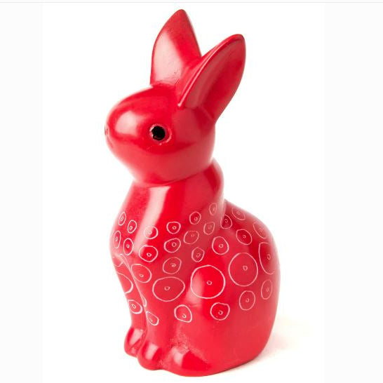 Red Soapstone Baby Bunny
