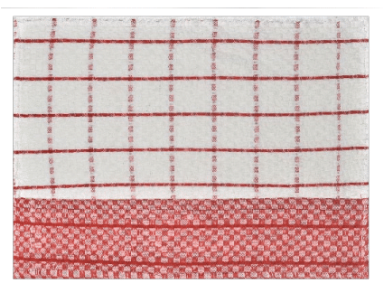 Sale Organic Cotton Placemat Red and White Set of 2