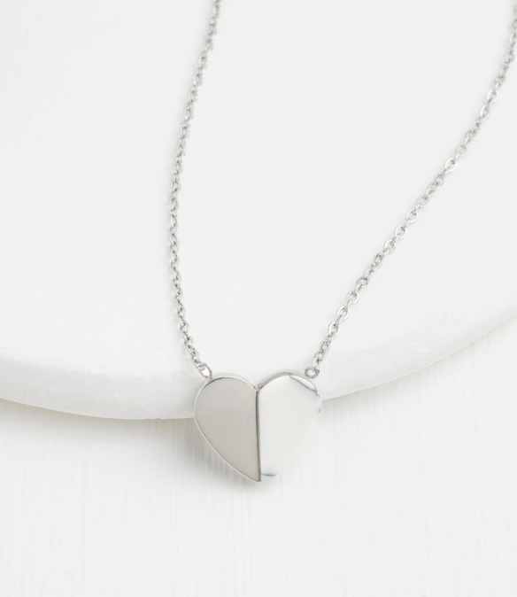 Alexis Silver Heart Necklace