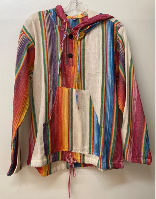 Cream Rainbow Baja Pullover