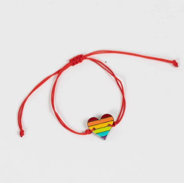 Rainbow Heart Gourd Bracelet
