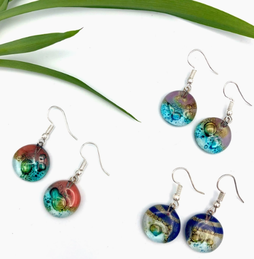 Small Glass Earrings assorted shapes