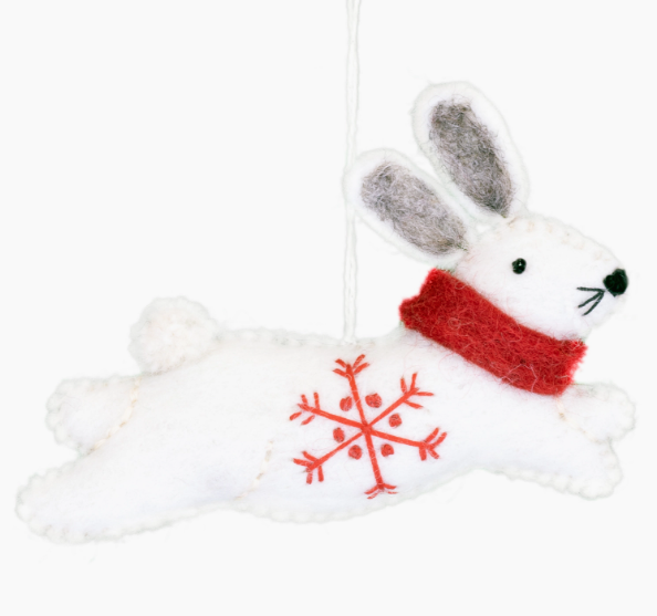 Snowflake Bunny Ornament