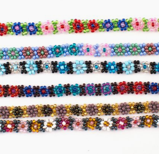 Beaded Flower Chain Anklet