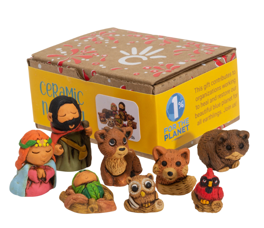 Woodsy Petite Nativity Set - 9 Piece