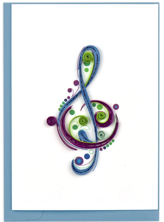 Treble Clef Quilled Gift Enclosure Card