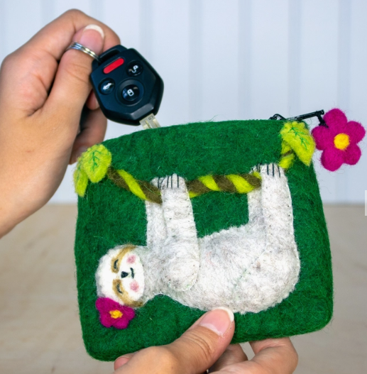 Coin Purse Swingin' Sloth
