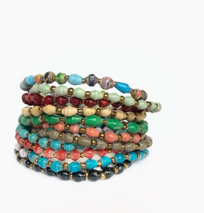 Maasai Paper Bead Bracelet assorted