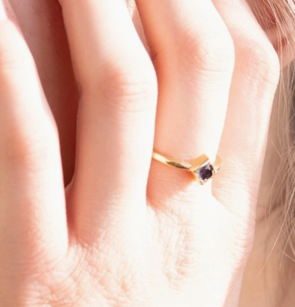 Adjustable Iolite Ring