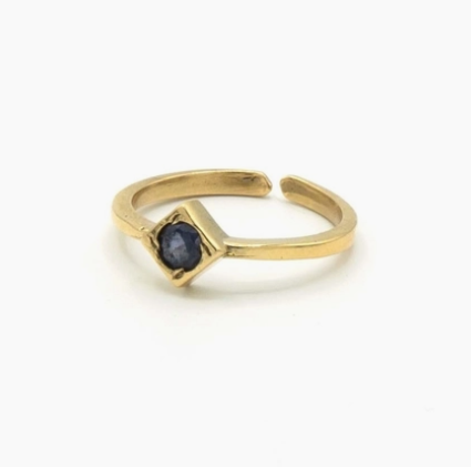 Adjustable Iolite Ring