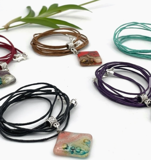 Fused Glass Necklace assorted