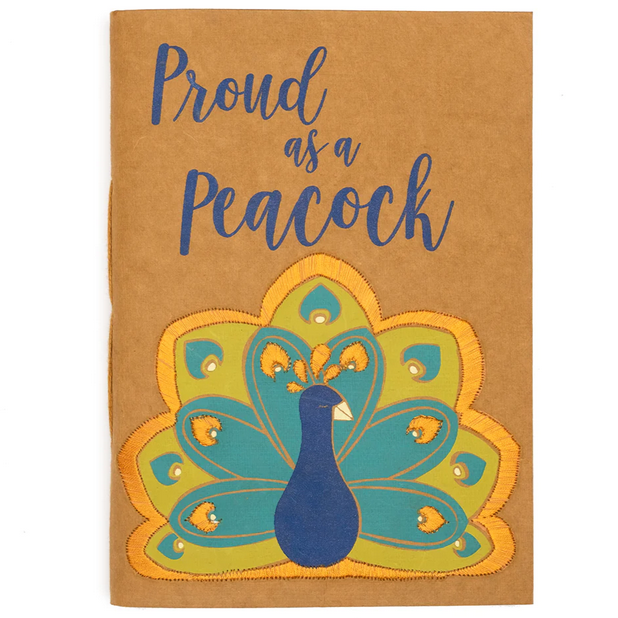 Sassy Hearts Recycled Paper Journal (Peacock)