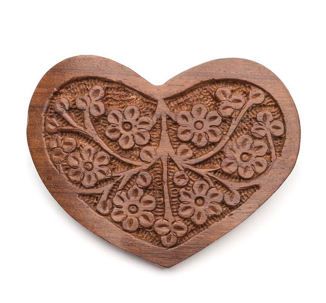 Sonia Heart Wood Barrette