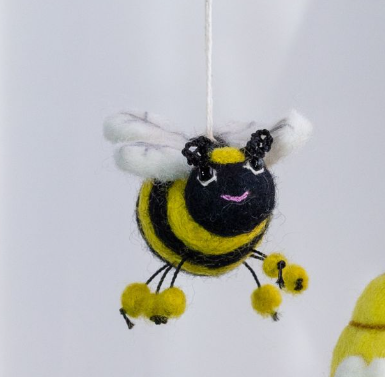 Bee Ornament 2.5"dia