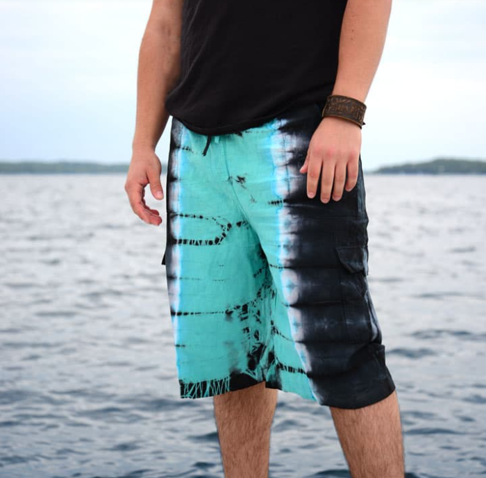Tie Dyed Cargo Shorts