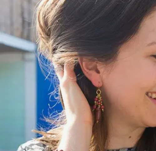 Tropical Berry Ceramic Earrings