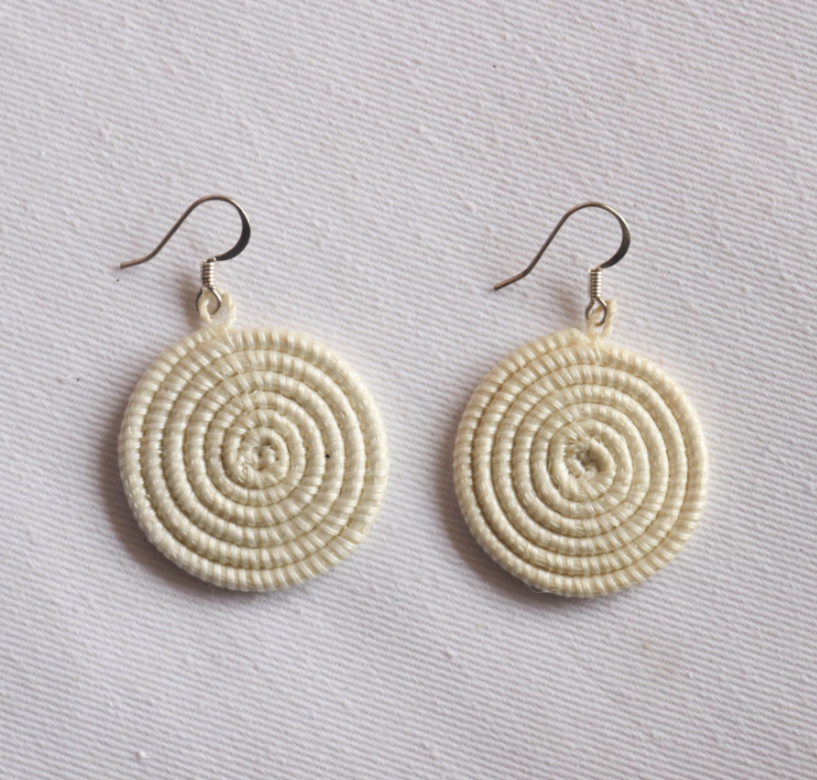 Woven Disc Earrings