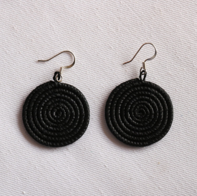Woven Disc Earrings