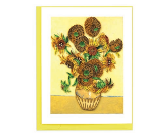 Van Gogh's "Sunflowers" Quilled Paper Art Card
