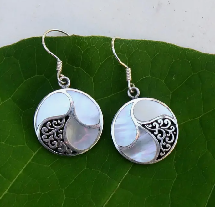 Saja Mother of Pearl Sterling Silver Earrings