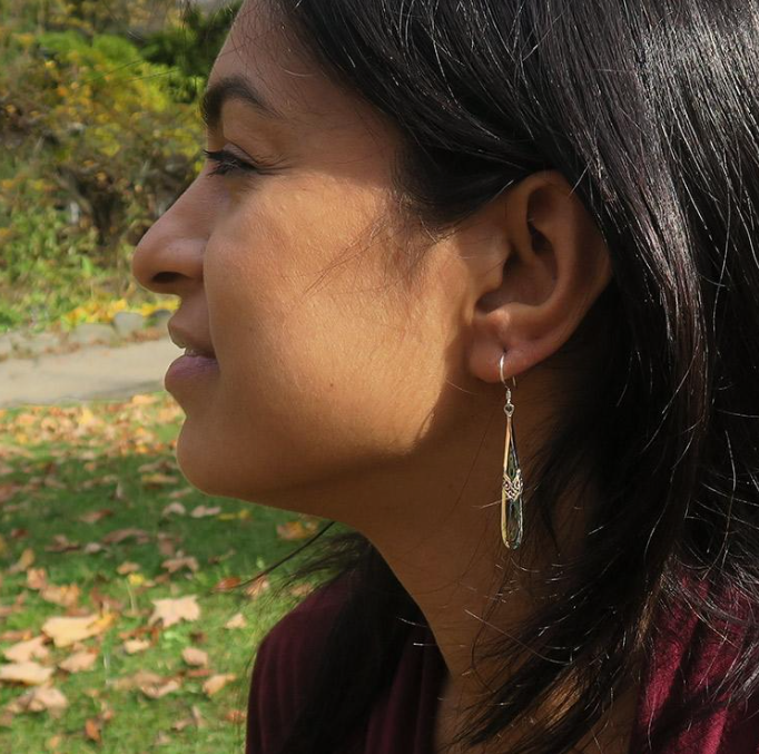 Kenindah Abalone Sterling Silver Earrings
