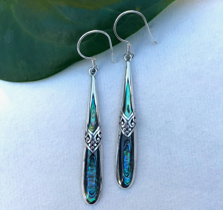 Kenindah Abalone Sterling Silver Earrings