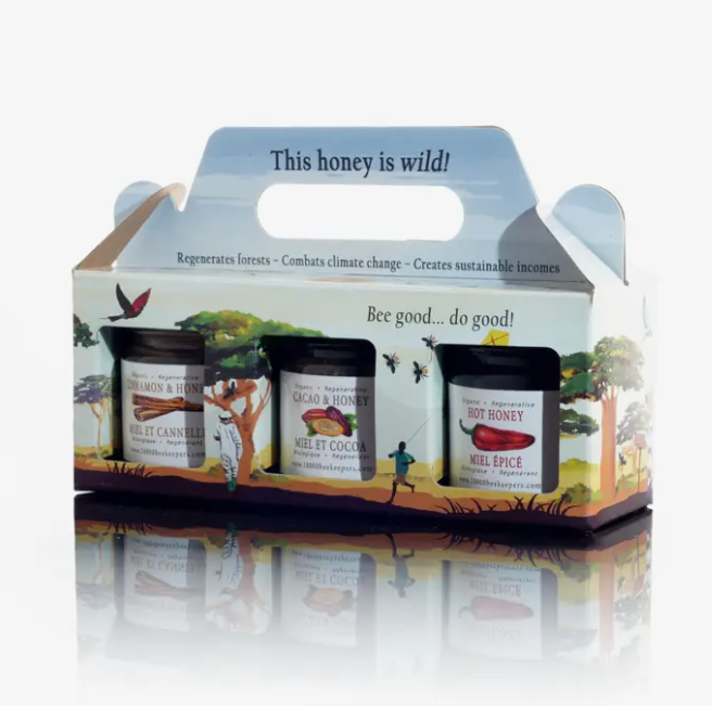 Zambian Honey Gift Set (Miombo, Honeydew, and Cacao) (3x50g jars)