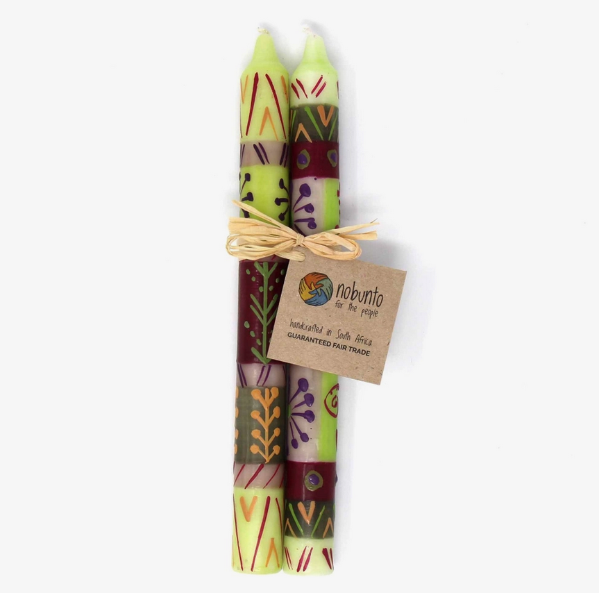 Kileo One-of-a-Kind Handpainted Taper Candles (2-Pack)