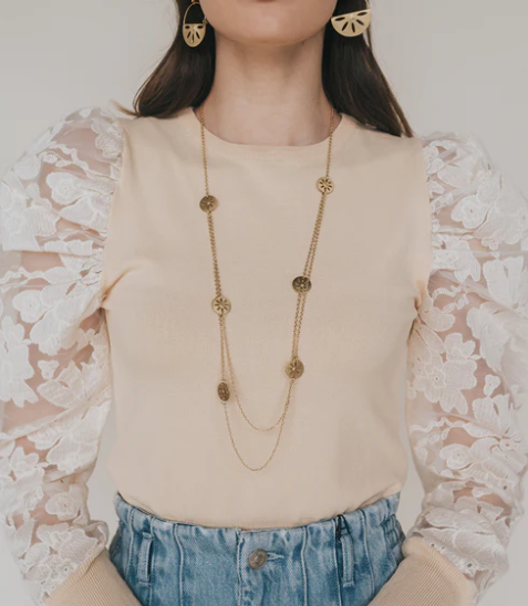 Chameli Petal Coin Necklace