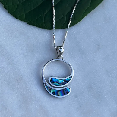 Open Circle Abalone Necklace
