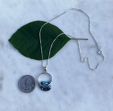 Open Circle Abalone Necklace