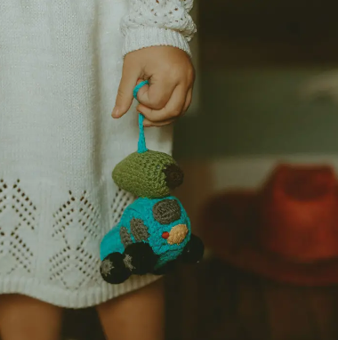 Car with Christmas Tree Ornament