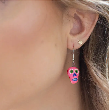 Skeleton Ceramic Earrings