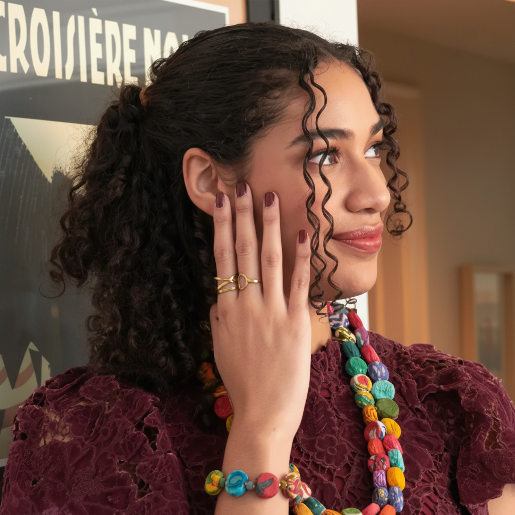 Linear X Ring - Gold