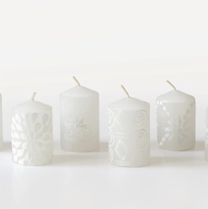 White on White Votive Candles 2" (6-Pack)