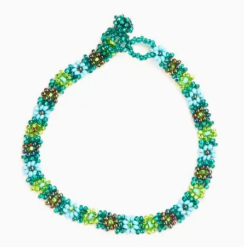 Beaded Flower Chain Bracelet