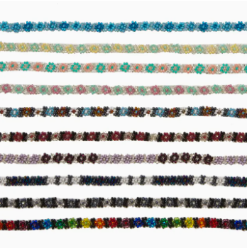 Beaded Flower Chain Bracelet