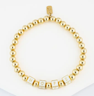 Give Hope, Wear Hope Beaded Bracelet