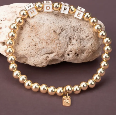 Give Hope, Wear Hope Beaded Bracelet